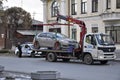 Loading of the car on the autowrecker for the wrong parking.