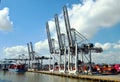 Container ship in the port of Savannah, Georgia