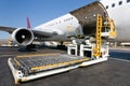 Loading cargo plane Royalty Free Stock Photo