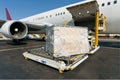 Loading cargo plane Royalty Free Stock Photo