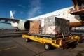 Loading Cargo Plane with Precision and Expertise for Swift Deliveries. created with Generative AI Royalty Free Stock Photo