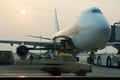 Loading cargo to airplane Royalty Free Stock Photo