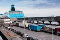 Loading cars on sea ferry Royalty Free Stock Photo