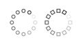 Loading Circle Icons, Isolated Circular Vector Symbols For Web Interface. Represents Downloading And Uploading Data