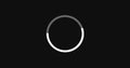 Loading circle moving on a black background, loading icon for download upload progress. Royalty Free Stock Photo