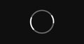 Loading circle moving on a black background, loading icon for download upload progress. Royalty Free Stock Photo