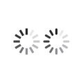 Loading circle simple black grey icon.
