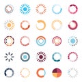 Loading circles flat style icon set vector design Royalty Free Stock Photo