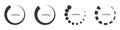 Loading circles set. Load vector icon Royalty Free Stock Photo