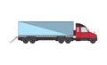 Loading commercial freight truck isolated icon