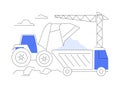 Loading construction materials abstract concept vector illustration. Royalty Free Stock Photo