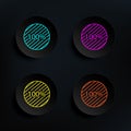 Loading dark badge color set icon. Simple thin line, outline vector of web icons for ui and ux, website or mobile application