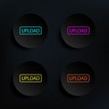 Loading dark badge color set icon. Simple thin line, outline vector of web icons for ui and ux, website or mobile application
