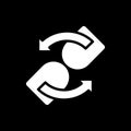 Loading dark mode glyph icon