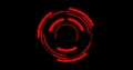 Loading data HUD circle interfaces. Sci-fi circle HUD interfaces with red colors. HUD Lower Third for a title, information call