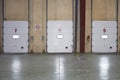 Loading Dock Doors In warehouse Royalty Free Stock Photo