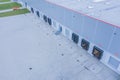 Loading dock at a warehouse. modern logistics center. docking stations of a distribution center