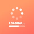 Loading downloading and uploading icon. Vector EPS 10. Isolated on background