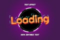 Loading Editable Text Effect Purple Color Royalty Free Stock Photo
