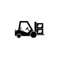 loading equipment with packing box icon. Element of logistic for mobile concept and web apps. Icon for website design and developm