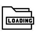 Loading folder icon outline vector. Html code Royalty Free Stock Photo