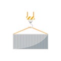 Loading freight container isolated icon