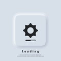 Loading and gear icon. Loading process. Progress bar icon. System software update. Update system icon. Concept of upgrade Royalty Free Stock Photo