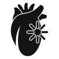 Loading healthy heart icon simple vector. Patient impact