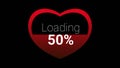 Loading heart 50 percent