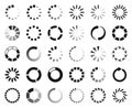 Loading icon, buffering and loader web interface symbol. Circle progress bar, website download progression, reboot icon