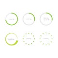 Loading icon, circle, round, load, percentage, progress bar, loading spinner symbol element vector