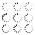 Loading icon collection set. Vector illustration preloaders