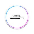 Loading icon isolated on white background. Progress bar icon. Circle white button Royalty Free Stock Photo