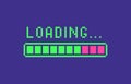 Loading icon in pixel art style Royalty Free Stock Photo
