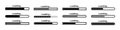 Loading icon, progress bar buffer loader, preloader vector set. Horizontal speed indicator buttons collection. Royalty Free Stock Photo