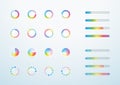 Loading Icon Progress Bar Symbol Set Colorful Vector Royalty Free Stock Photo