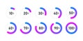Loading icon. Progress bar for upload. Collection of loading status icons. Vector illustration Royalty Free Stock Photo