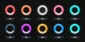 Loading icon set. Minimalist loading animation icons Royalty Free Stock Photo