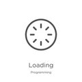 loading icon vector from programming collection. Thin line loading outline icon vector illustration. Outline, thin line loading