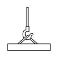 Loading icon vector. unloading illustration sign. tap symbol. construction logo.