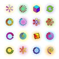 Loading icons in comics style Royalty Free Stock Photo