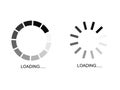 Loading icons. Error loading website. Loading Progress Round Bars white background