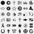 Loading icons set, simple style Royalty Free Stock Photo