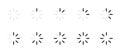 Loading indicator vector icon set. Buffer status circle bar symbol. Loading progress web or app interface illustration Royalty Free Stock Photo
