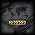 Loading industrial interface with world map Royalty Free Stock Photo