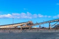 Loading iron ore conveyor machine in steel industry