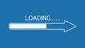 loading. loading icon flat design isolated on blue background. vector illustration Royalty Free Stock Photo