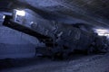 Loading machine set in underground mine Royalty Free Stock Photo