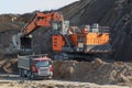 Loading mining trucks