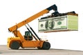 Loading of money. Build business. Success. Royalty Free Stock Photo